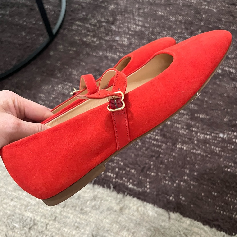 Copper key red ballet flat